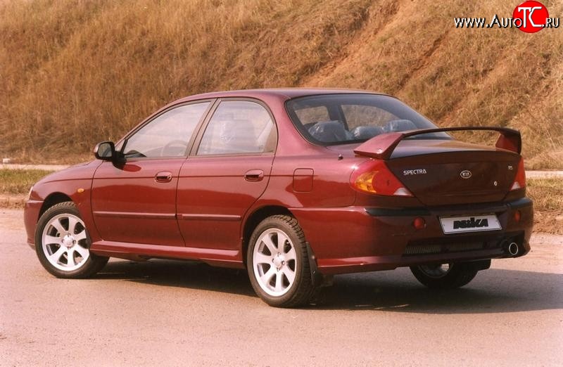 7 699 р. Спойлер Nika-Скоба KIA Spectra (2000-2009) (Неокрашенный)  с доставкой в г. Омск