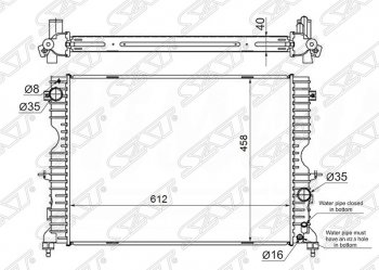 Радиатор двигателя SAT (пластинчатый, 2.0 TD, МКПП/АКПП) Land Rover Discovery 2 L318 (1998-2004)