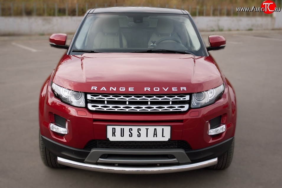 13 499 р. Одинарная защита переднего бампера диаметром 63 мм (Prestige u Pure) SLITKOFF  Land Rover Range Rover Evoque  1 L538 (2011-2015) дорестайлинг 3 дв., дорестайлинг 5 дв.  с доставкой в г. Омск