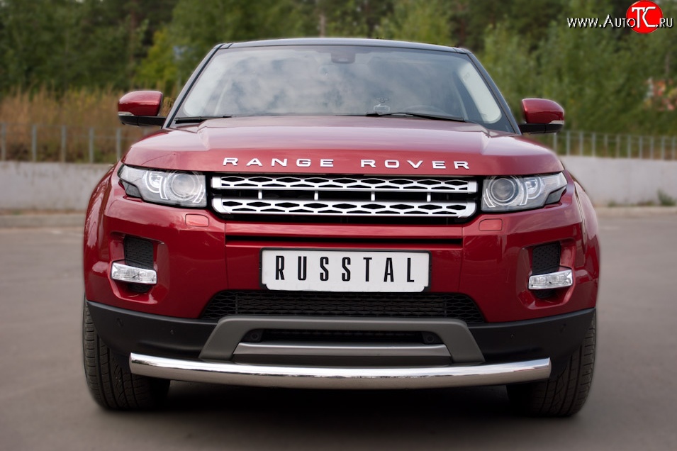 20 399 р. Одинарная защита переднего бампера диаметром 76 мм (Prestige u Pure) SLITKOFF  Land Rover Range Rover Evoque  1 L538 (2011-2015) дорестайлинг 3 дв., дорестайлинг 5 дв.  с доставкой в г. Омск