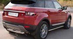 15 799 р. Защита заднего бампера (2 трубы Ø63 и 42 мм, нержавейка, Prestige u Pure) SLITKOFF  Land Rover Range Rover Evoque  1 L538 (2011-2015) дорестайлинг 3 дв., дорестайлинг 5 дв.  с доставкой в г. Омск. Увеличить фотографию 4