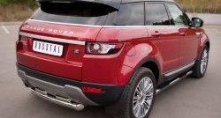 15 499 р. Защита заднего бампера (2 трубы Ø76 и 42 мм, нержавейка) SLITKOFF  Land Rover Range Rover Evoque  1 L538 (2011-2015) дорестайлинг 3 дв., дорестайлинг 5 дв.  с доставкой в г. Омск. Увеличить фотографию 4