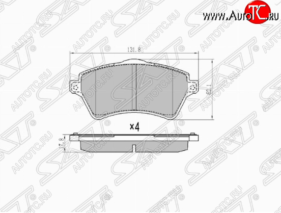 1 429 р. Комплект передних тормозных колодок SAT Land Rover Freelander 1 (1997-2006)  с доставкой в г. Омск