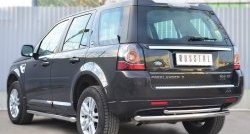 15 799 р. Защита порогов из круглой трубы диаметром 63 мм (рестайлинг) Russtal Land Rover Freelander L359 дорестайлинг (2006-2010) (Защита порогов со скосами на торцах (вариант 1))  с доставкой в г. Омск. Увеличить фотографию 3