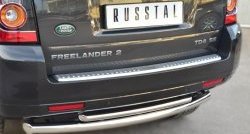 15 299 р. Защита заднего бампера (Ø63 и 42 мм, нержавейка) SLITKOFF Land Rover Freelander L359 дорестайлинг (2006-2010)  с доставкой в г. Омск. Увеличить фотографию 2