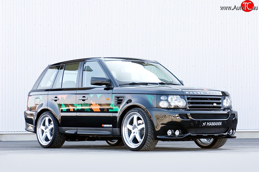 5 199 р. Пороги накладки HAMANN CONQUEROR I Land Rover Range Rover Sport 1 L320 дорестайлинг (2005-2009) (Неокрашенные)  с доставкой в г. Омск