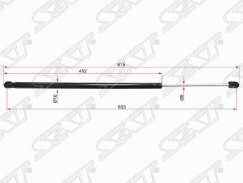 Правый упор крышки багажника SAT (газовый) Land Rover (Ленд) Range Rover Sport (ранж)  1 L320 (2005-2013) 1 L320 дорестайлинг, рестайлинг