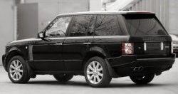 24 199 р. Накладка Verge на задний бампер Land Rover Range Rover 3 L322 дорестайлинг (2002-2006) (Неокрашенная)  с доставкой в г. Омск. Увеличить фотографию 2