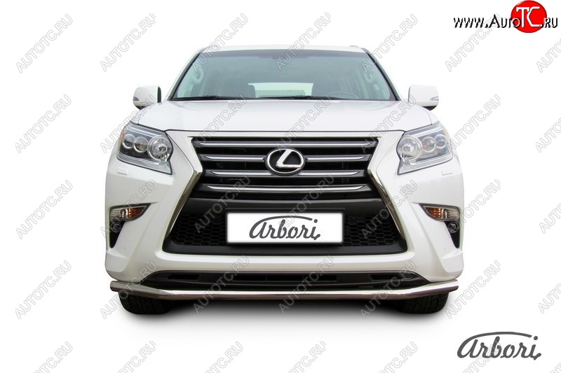 19 079 р. Защита переднего бампера Arbori (нержавейка, 1 труба d57 mm). Lexus GX460 J150 1-ый рестайлинг (2013-2019)  с доставкой в г. Омск