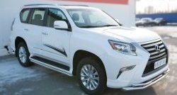 24 699 р. Защита переднего бампера (2 трубыØ63 и 42 мм, нержавейка) SLITKOFF  Lexus GX460  J150 (2013-2022) 1-ый рестайлинг, 2-ой рестайлинг  с доставкой в г. Омск. Увеличить фотографию 4