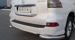 17 599 р. Защита заднего бампера (Ø76 мм уголки, нержавейка) SLITKOFF Lexus GX460 J150 1-ый рестайлинг (2013-2019)  с доставкой в г. Омск. Увеличить фотографию 2