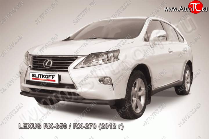 19 999 р. Защита переднего бампера из труб d57 Slitkoff Lexus RX 270 AL20 дорестайлинг (2015-2019) (Цвет: серебристый)  с доставкой в г. Омск