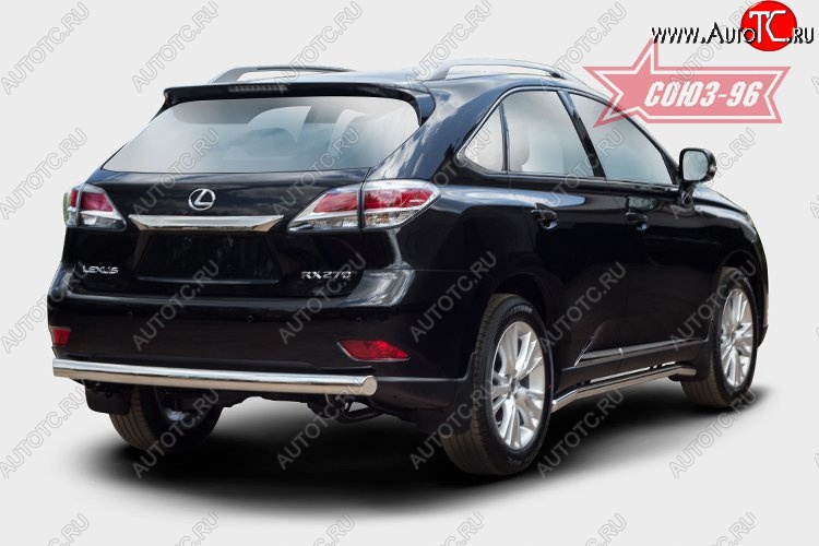 15 704 р. Овальная защита заднего бампера (d75х42) Souz-96 Lexus RX 270 AL20 дорестайлинг (2015-2019)  с доставкой в г. Омск