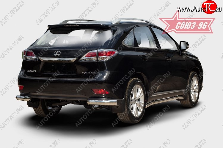 1 249 р. Защита заднего бампера из боковых уголков (d76) Souz-96 Lexus RX 270 AL20 дорестайлинг (2015-2019)  с доставкой в г. Омск