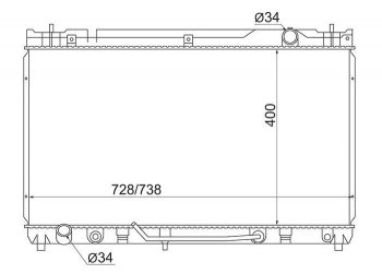 7 299 р. Радиатор двигателя SAT (пластинчатый, 3.0, МКПП/АКПП)  Lexus ES300  XV30 (2001-2003), Toyota Camry  XV30 (2001-2006), Toyota Windom (2001-2006)  с доставкой в г. Омск. Увеличить фотографию 1