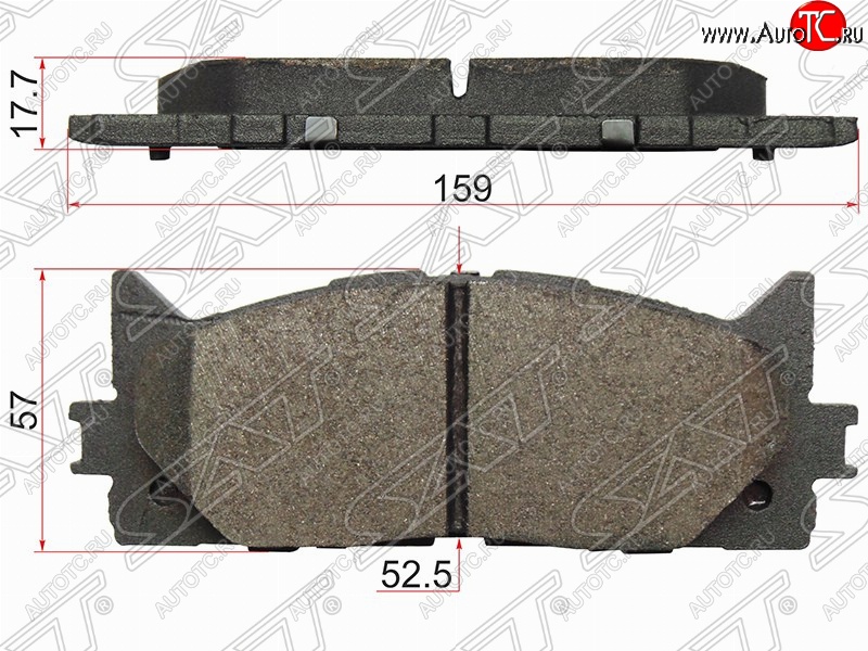 1 439 р. Комплект тормозных колодок SAT Lexus GS300 S190 рестайлинг (2007-2012)  с доставкой в г. Омск