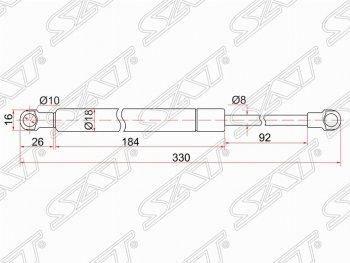 549 р. Упор крышки багажника SAT (газовый) BMW 5 серия F11 дорестайлинг, универсал (2009-2013)  с доставкой в г. Омск. Увеличить фотографию 1