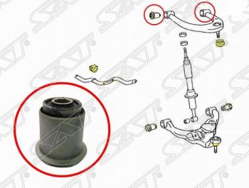 439 р. Сайлентблок верхнего рычага SAT Lexus GX470 J120 дорестайлинг (2002-2007)  с доставкой в г. Омск. Увеличить фотографию 1