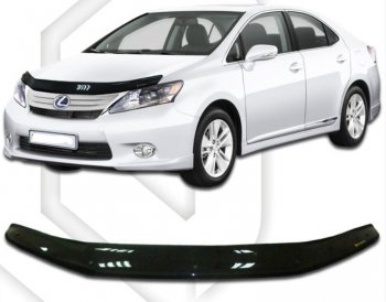 1 759 р. Дефлектор капота CA-Plastiс  Lexus HS250h  F10 (2009-2013) дорестайлинг (Classic черный, Без надписи)  с доставкой в г. Омск. Увеличить фотографию 1