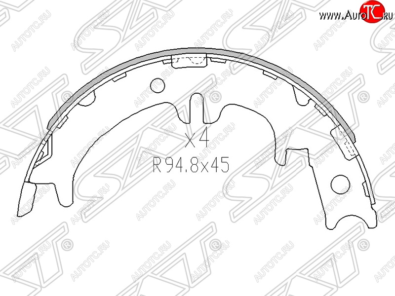 1 749 р. Колодки тормозные SAT (ручного тормоза) Lexus IS200 XE10 седан (1998-2005)  с доставкой в г. Омск