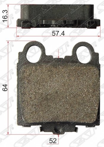 699 р. Колодки тормозные SAT (задние) Toyota Aristo S160 дорестайлинг (1997-2001)  с доставкой в г. Омск. Увеличить фотографию 1