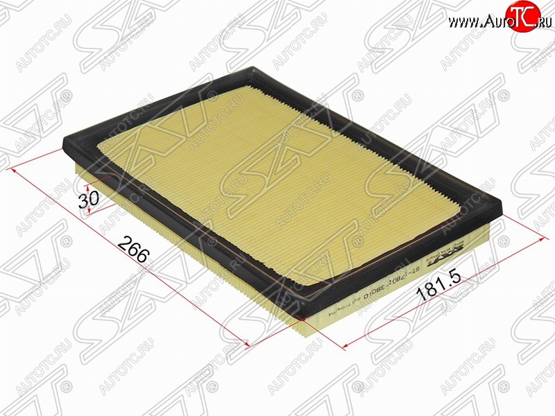 339 р. Фильтр воздушный двигателя SAT (266х181.5х30 mm)  Lexus LS460  XF40 (2006-2012), Lexus LS600HL  XF40 (2006-2009), Toyota Camry ( XV50,  XV55) (2011-2018)  с доставкой в г. Омск