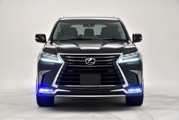 22 699 р. Накладка на передний бампер Автократ (без LED-оптики) Lexus LX570 J200 2-ой рестайлинг (2015-2022) (Неокрашенная)  с доставкой в г. Омск. Увеличить фотографию 11