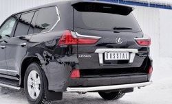 14 599 р. Защита заднего бампера (Ø63 мм, нержавейка, NOT F-SPORT/HERITAGE) Russtal Lexus LX450d J200 2-ой рестайлинг (2015-2022)  с доставкой в г. Омск. Увеличить фотографию 4