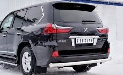 15 649 р. Защита заднего бампера (Ø76 мм, нержавейка) Russtal Lexus LX450d J200 2-ой рестайлинг (2015-2022)  с доставкой в г. Омск. Увеличить фотографию 4