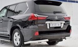 18 499 р. Защита заднего бампера (Ø76 мм уголки, нержавейка) Russtal Lexus LX450d J200 2-ой рестайлинг (2015-2022)  с доставкой в г. Омск. Увеличить фотографию 4