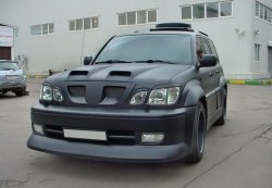 4 149 р. Реснички на фары CUSTOM  Lexus LX470  J100 (1998-2002) дорестайлинг (Неокрашенные)  с доставкой в г. Омск. Увеличить фотографию 1