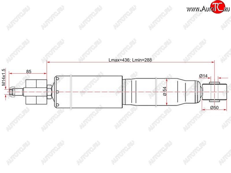 2 499 р. Амортизатор передний LH=RH SAT  Lexus LX470  J100 (1998-2002), Toyota Land Cruiser  100 (1998-2007)  с доставкой в г. Омск