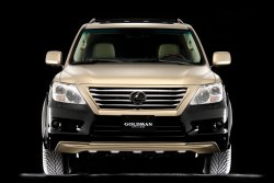 11 949 р. Накладка на передний бампер Goldman Lexus LX570 J200 дорестайлинг (2007-2012) (Неокрашенная)  с доставкой в г. Омск. Увеличить фотографию 2