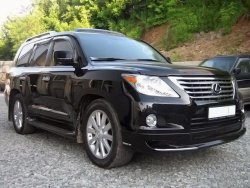 15 349 р. Накладка на передний бампер LX MODE Lexus LX570 J200 дорестайлинг (2007-2012) (Неокрашенная)  с доставкой в г. Омск. Увеличить фотографию 2