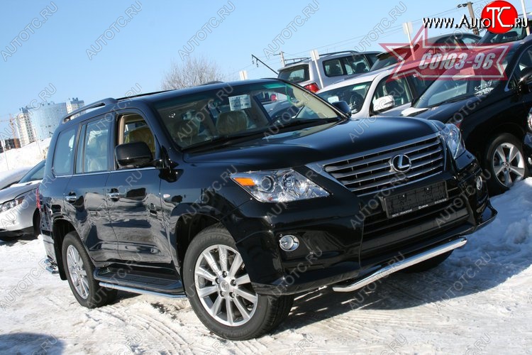 14 309 р. Защита переднего бампера Sport Package Souz-96 (d60) Lexus LX570 J200 дорестайлинг (2007-2012)  с доставкой в г. Омск