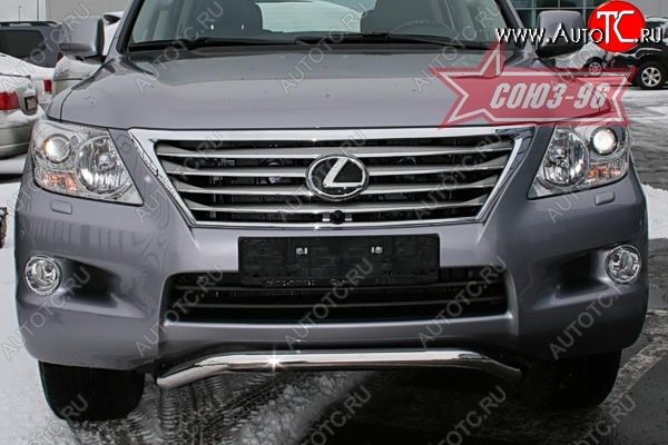 22 999 р. Защита переднего бампера Souz-96 (d60) Lexus LX570 J200 дорестайлинг (2007-2012)  с доставкой в г. Омск