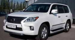 14 749 р. Одинарная защита переднего бампера SLITKOFF диаметром 76 мм  Lexus LX570  J200 (2007-2012) дорестайлинг  с доставкой в г. Омск. Увеличить фотографию 4