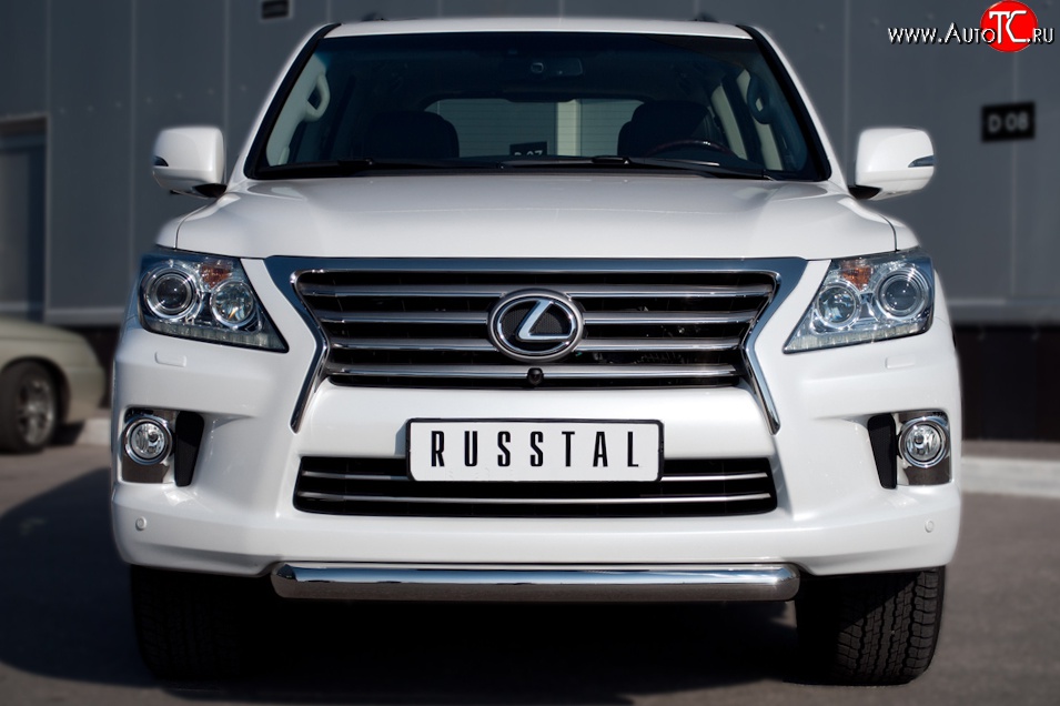 14 749 р. Одинарная защита переднего бампера SLITKOFF диаметром 76 мм  Lexus LX570  J200 (2007-2012) дорестайлинг  с доставкой в г. Омск