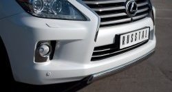 14 999 р. Защита переднего бампера Russtal из овальной трубы диаметром 75x42 мм Lexus LX570 J200 дорестайлинг (2007-2012)  с доставкой в г. Омск. Увеличить фотографию 2