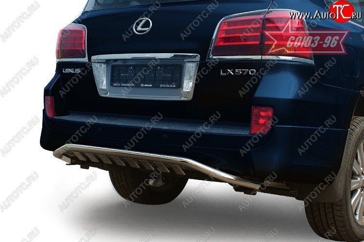 29 609 р. Защита заднего бампера Souz-96 (d60) Lexus LX570 J200 дорестайлинг (2007-2012)  с доставкой в г. Омск