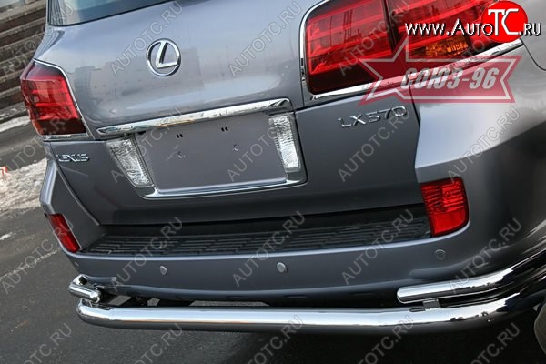 25 667 р. Двойная защита заднего бампера Souz-96 (d76/42) Lexus LX570 J200 дорестайлинг (2007-2012)  с доставкой в г. Омск