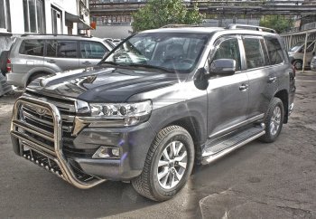 27 999 р. Защита переднего бампера WINBO (Ø76 мм, нержавейка) Lexus LX570 J200 дорестайлинг (2007-2012)  с доставкой в г. Омск. Увеличить фотографию 2