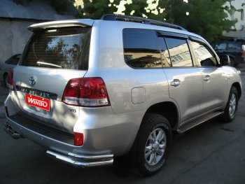 10 999 р. Защита заднего бампера WINBO (уголки, Ø76 и 38 мм, нержавейка) Lexus LX570 J200 дорестайлинг (2007-2012)  с доставкой в г. Омск. Увеличить фотографию 5