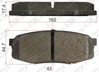 999 р. Колодки тормозные SAT (задние)  Lexus LX570  J200 (2007-2012), Toyota Land Cruiser  200 (2007-2012), Toyota Sequoia (2007-2017), Toyota Tundra  XK50 (2007-2013)  с доставкой в г. Омск. Увеличить фотографию 1