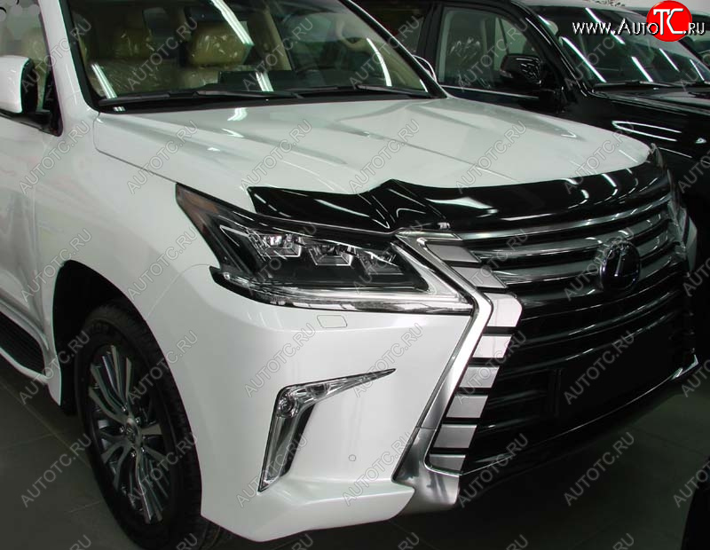 2 699 р. Дефлектор капота SIM Lexus LX570 J200 2-ой рестайлинг (2015-2022)  с доставкой в г. Омск