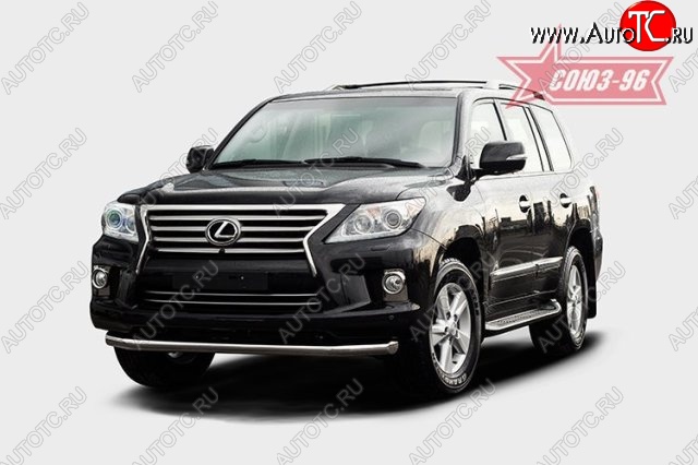 1 043 р. Защита переднего бампера труба d76 SOUZ_96 Lexus LX570 J200 1-ый рестайлинг (2012-2015)  с доставкой в г. Омск