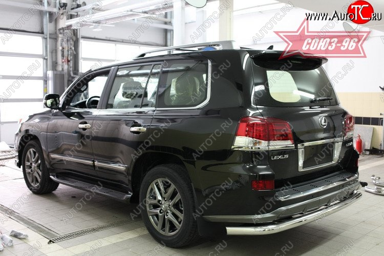 5 849 р. Защита заднего бампера Sport Souz-96 (d76) Lexus LX570 J200 1-ый рестайлинг (2012-2015)  с доставкой в г. Омск