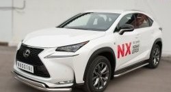 17 499 р. Защита переднего бампера (2 трубыØ75х42 и 63 мм, нержавейка) SLITKOFF  Lexus NX200T  Z10 (2014-2017)  с доставкой в г. Омск. Увеличить фотографию 4