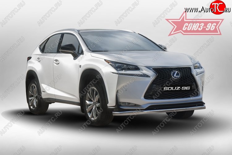 17 414 р. Защита переднего бампера одинарная F-Sport Souz-96 (d60). Lexus NX200 Z10 дорестайлинг (2014-2017)  с доставкой в г. Омск