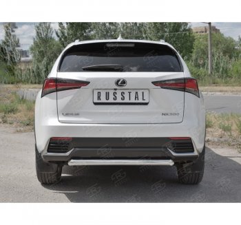 8 999 р. Защита заднего бампера (Ø63 мм, нержавейка) Russtal  Lexus NX300h  Z10 (2014-2017) дорестайлинг  с доставкой в г. Омск. Увеличить фотографию 4